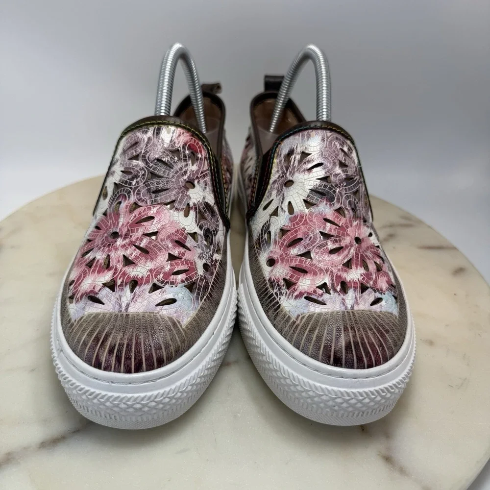L'Artiste Spring Step Denofeden Loafer Sneaker Floral Cutout Women's EU 39/US 8